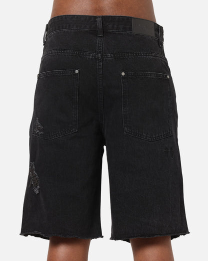 Saint Morta Halo Damage Jorts Black