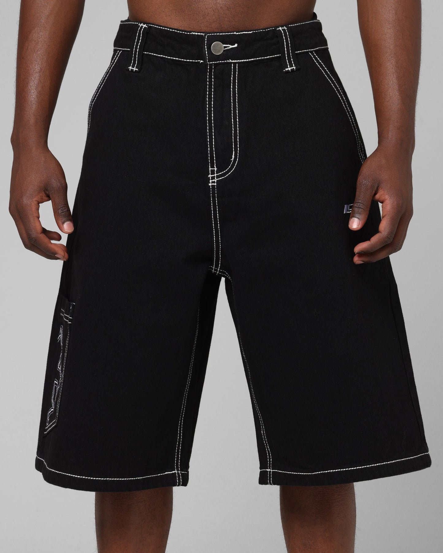 Loiter Biker Jorts Black