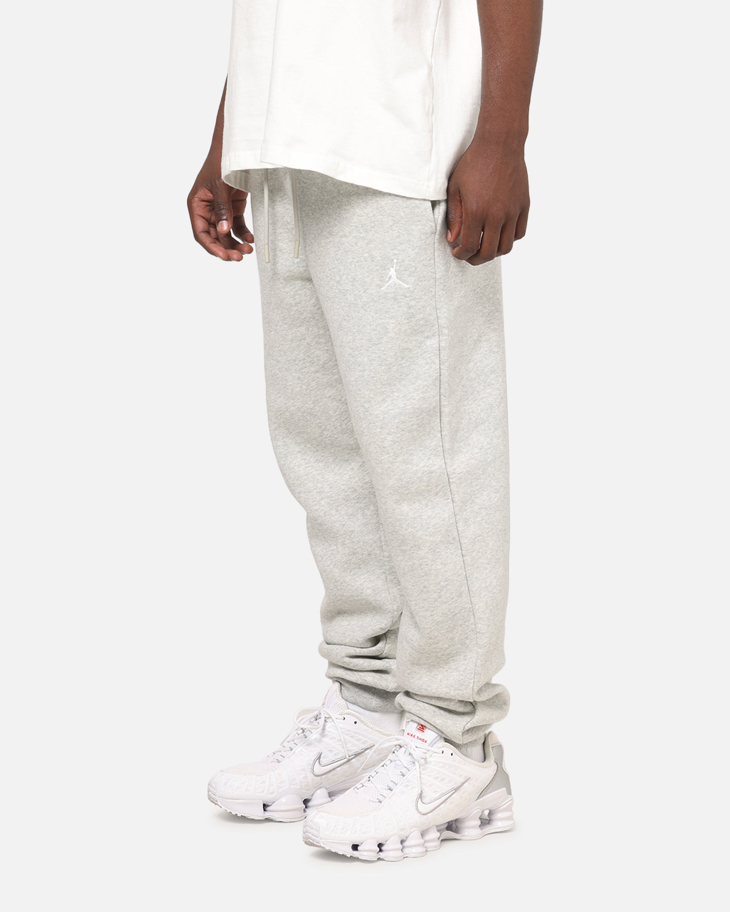 Jordan Brooklyn Fleece Pants Grey Heather/White