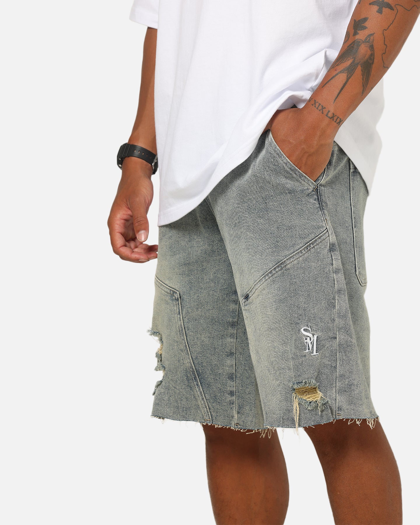 Saint Morta Annex Baggy Jorts Dirty Denim