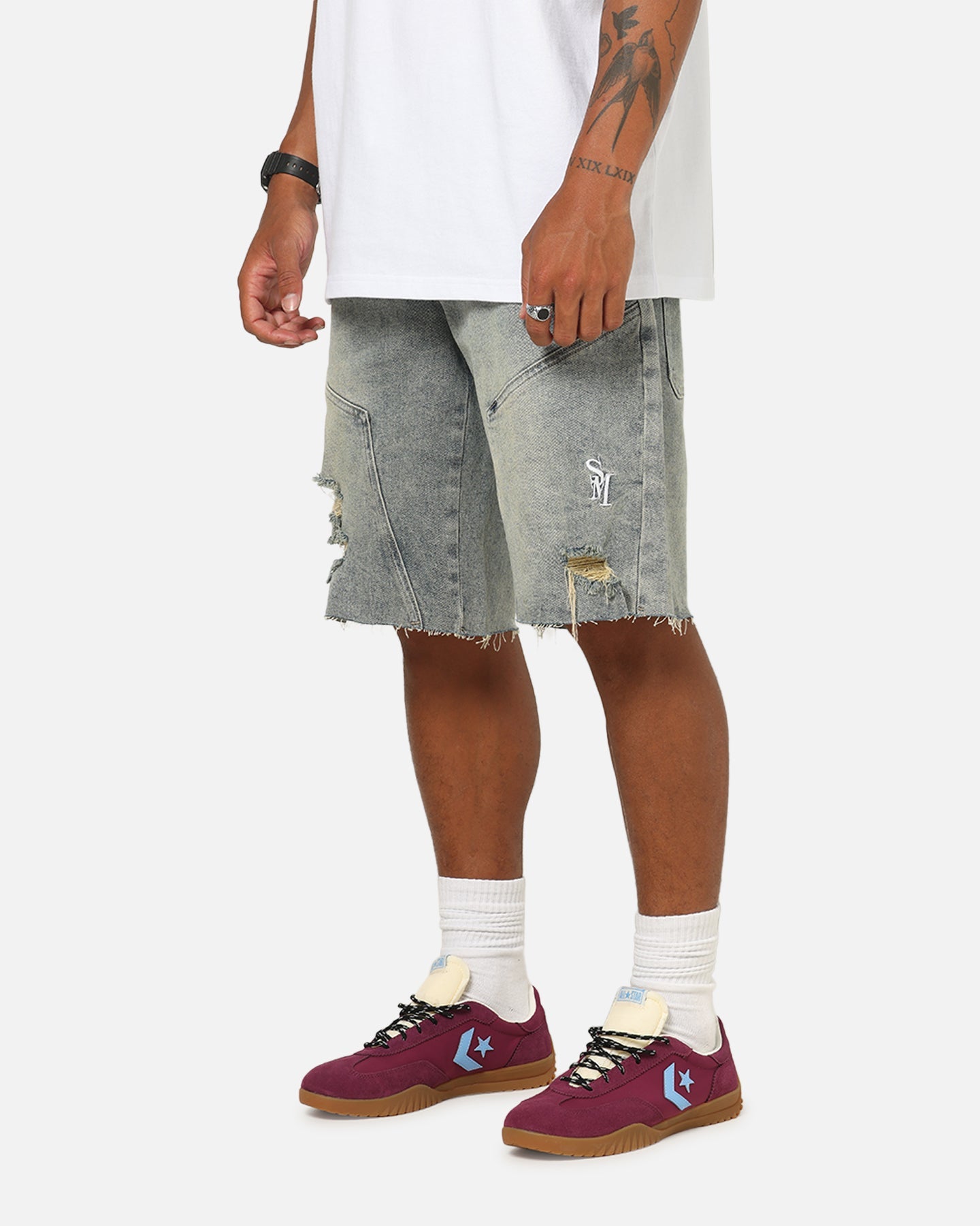 Saint Morta Annex Baggy Jorts Dirty Denim